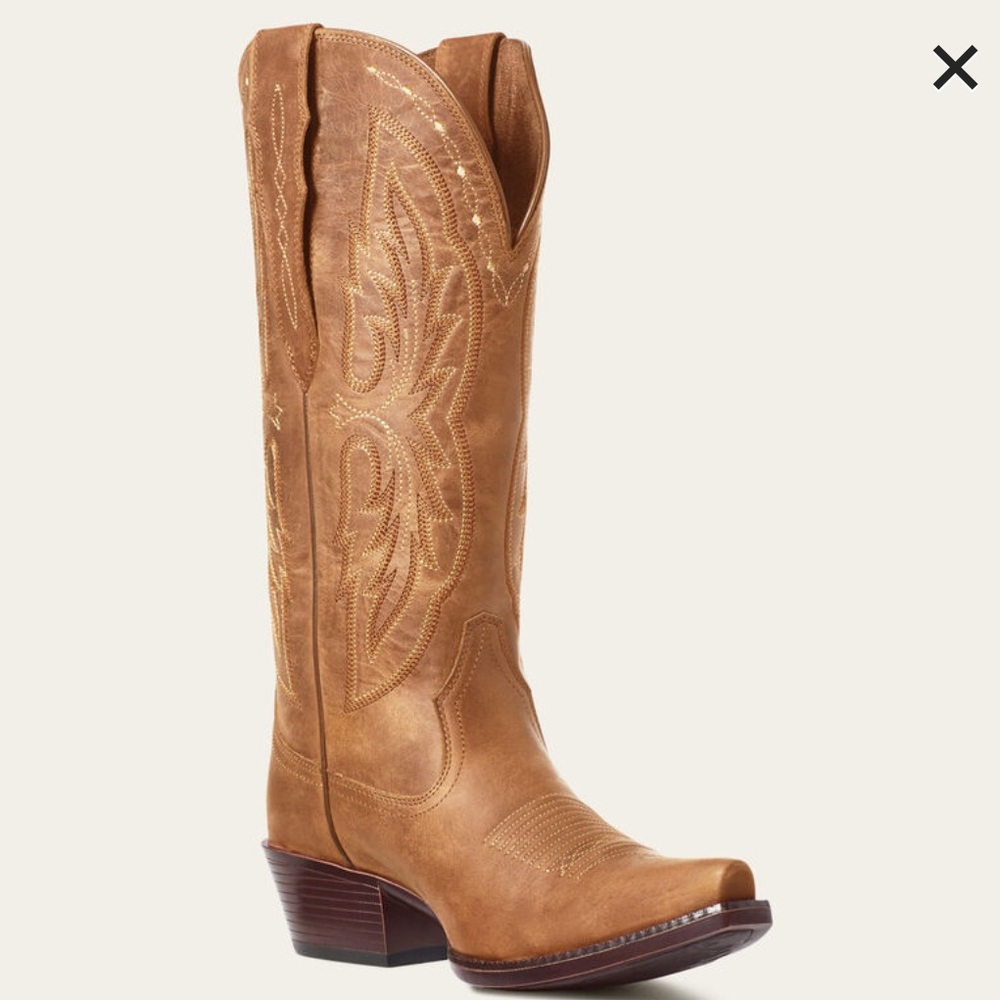Heritage X Toe Elastic Wide Calf Western Boot